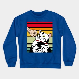 Best Retro Cat Owner Of All Time Crewneck Sweatshirt